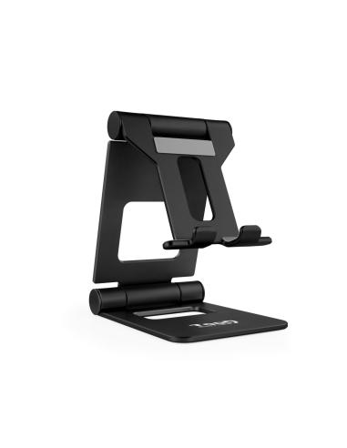 TooQ Soporte de sobremesa ajustable para teléfono / tablet hasta 10P Negro