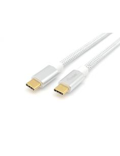 Equip Cable USB C/USB C 0,5 m Plata, Blanco