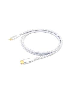 Equip 128356 cable USB 1 m USB 3.2 Gen 2 (3.1 Gen 2) USB C Plata, Blanco