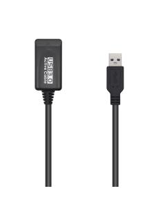 Aisens Cable usb 3.2 gen 1 prolongador con amplificador usb tipo-a macho a usb tipo-a hembra 5m negro