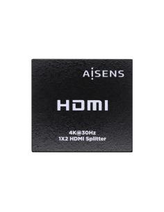 AISENS HDMI Duplicador 4k@30Hz 1x2 Con Alimentación, Negro