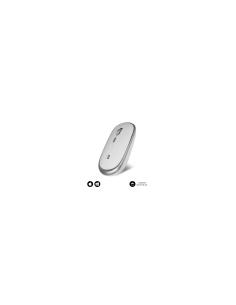 Subblim Mini Raton Inalambrico 1600 DPI optico Plata, Blanco