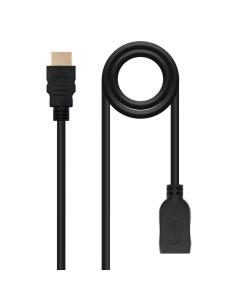 Nanocable Cable HDM 2.0 Prolongador A/M-A/H, Negro, 2 m