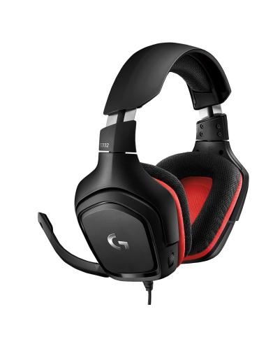 Logitech G G332 Wired Gaming Headset Auriculares Alámbrico Diadema Juego Negro, Rojo