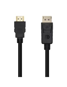 AISENS Cable Conversor DisplayPort A HDMI, DP/M-HDMI/M, Negro, 1.0m