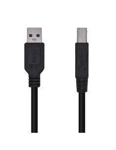 AISENS Cable USB 3.0 Impresora Tipo A/M-B/M, Negro, 2.0m