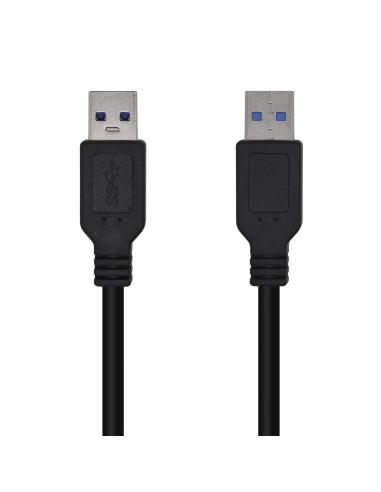 AISENS Cable USB 3.0, Tipo A/M-A/M, Negro, 1.0m