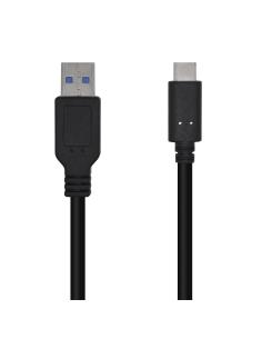 AISENS Cable USB 3.1 Gen 2 10 Gbps 3 A, Tipo C/M-A/M, Negro, 0.5m