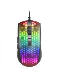 Mars Gaming MMR Negro Ratón Gaming RGB Chroma Estructura Translúcida Ultra-ligera 58g 12800 DPI Switches Mecánicos HUANO