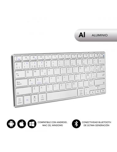 SUBBLIM Teclado Wireless Bluetooth Aluminio Advance Compact Silver