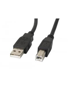 Lanberg CA-USBA-10CC-0010-BK cable USB 1 m USB 2.0 USB B Negro