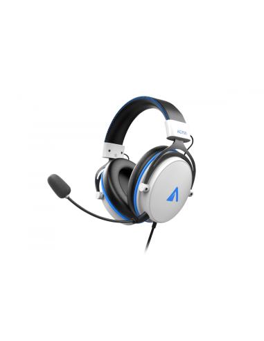 ABYSM AG700 Pro 7.1 White Auriculares Alámbrico Diadema Juego Azul, Blanco