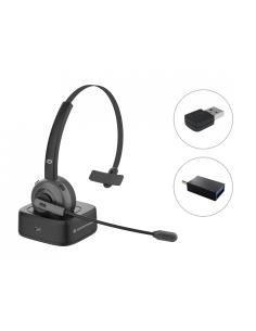 Conceptronic POLONA03BDA auricular y casco Auriculares Diadema Oficina/Centro de llamadas Bluetooth Base de carga Negro