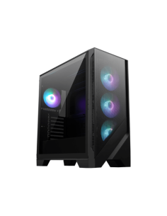 MSI MAG FORGE 320R AIRFLOW carcasa de ordenador Micro Torre Negro, Transparente