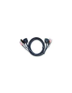 ATEN Cable KVM DVI-D single link USB de 3 m