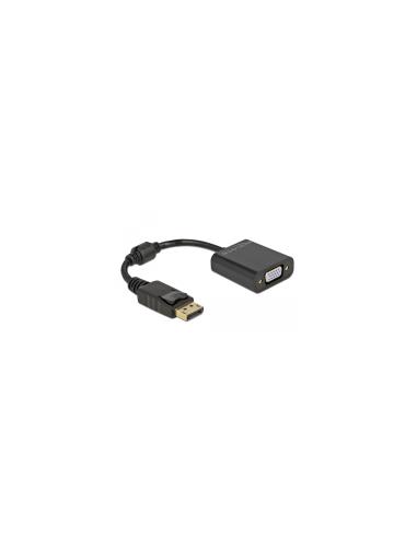 DeLOCK 61006 adaptador de cable de vÍ­deo 0,15 m DisplayPort VGA (D-Sub) Negro