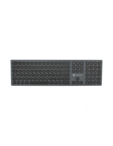 NATEC NKL-1830 teclado RF Wireless + Bluetooth QWERTY Español Negro, Gris