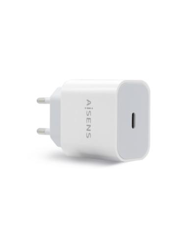 AISENS Cargador USB-C PÐ?3.0 1 Puerto 1x USB-C 20 W, Blanco