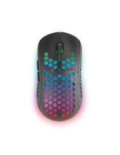 Mars Gaming MMW3, Ratón Gaming Inalámbrico, RGB Flow, Ultraligero 79g, 3200DPI, Negro