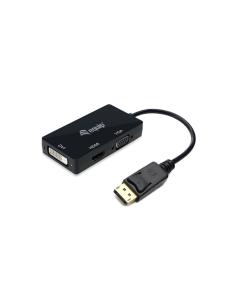 Equip 133441 adaptador de cable de vÍ­deo 0,24 m DisplayPort DVI-D + VGA (D-Sub) + HDMI Negro