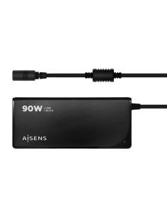 AISENS ASLC-90WAUTO-BK adaptador e inversor de corriente Interior 90 W Negro