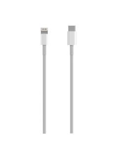 AISENS Cable USB 2.0 USB-C A Lightning PD 2A, Lightning/M-USB-C/M, Blanco, 0.5 m