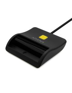 AISENS Lector De Tarjeta Inteligente DNI, USB-C, Negro