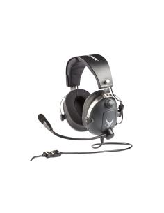 Thrustmaster 4060196 auricular y casco Auriculares Alámbrico Aviación/Control de tráfico aéreo Gris