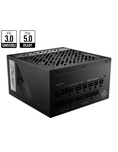 MSI MPG A850G PCIE5 unidad de fuente de alimentación 850 W 24-pin ATX ATX Negro