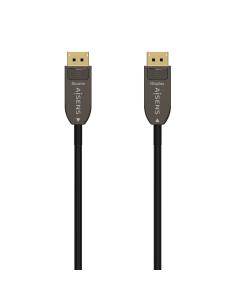 AISENS Cable DISPLAYPORT AOC V1.4 8K@60Hz 4K@120Hz 4:4:4 32.4Gbps, DP/M-DP/M, Negro, 10M