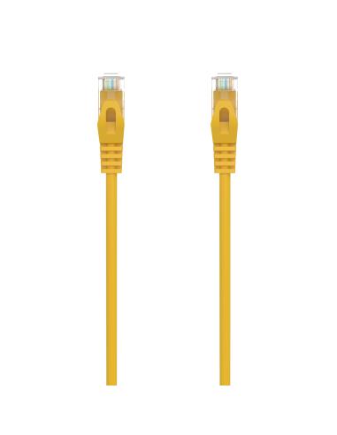 AISENS Cable de Red Latiguillo RJ45 LSZH Cat.6A 500 Mhz UTP AWG24, Amarillo, 0.5M