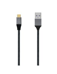 AISENS Cable USB 3.1 Gen2 Aluminio 10Gbps 3A, Tipo USB-C/M-A/M, Gris, 0.5M