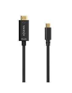 AISENS Cable Conversor USB-C A HDMI 4K@30Hz, USB-C/M-HDMI/M, Negro, 0.8M