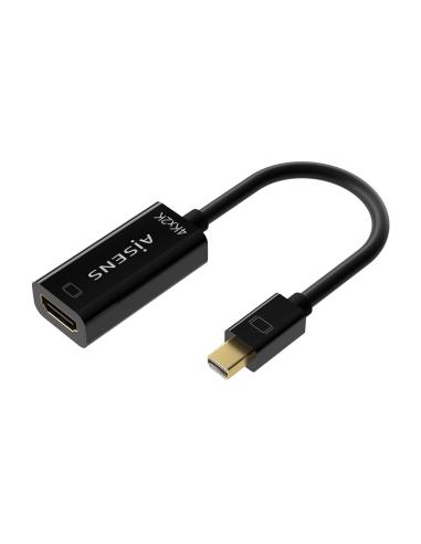 AISENS Conversor Mini DP V1.2 a HDMI V1.4 4K@30Hz, MDP/M-HDMI A/H, Negro, 15CM