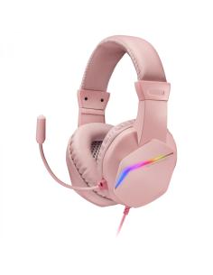 Mars Gaming MH122 Rosa, Cascos Gaming FRGB Over Ear con Micrófono, Sonido HiFi, Cancelación de Sonido, Ultraligeros, PS4 PS5 Xbo