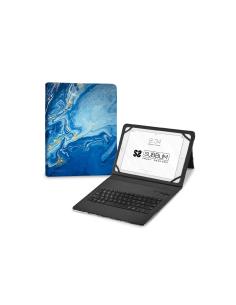 SUBBLIM Funda con Teclado Keytab Pro BT Trendy Marmol Azul