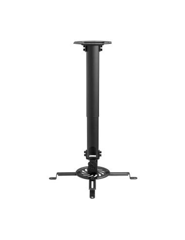 AISENS Soporte Universal Giratorio, Inclinable y Extensible de Techo para Proyector 13.5Kg, Negro