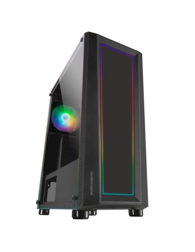 Mars Gaming MC-ART Negro Caja PC Gaming ATX Doble Cristal Templado Dibujable ARGB 12 Modos Ventilador 12cm