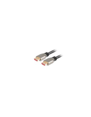 Lanberg CA-HDMI-30CU-0010-BK cable HDMI 1 m HDMI tipo A (Estándar) Negro, Plata