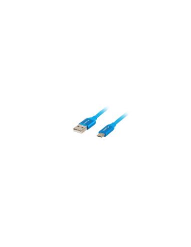 Lanberg CA-USBM-20CU-0010-BL cable USB 1 m USB 2.0 Micro-USB A USB A Azul