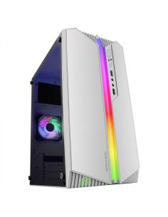 Mars Gaming MC-S1 Blanco Caja PC Compacta Gaming Micro-ATX Iluminación ARGB 12 Modos Ventilador FRGB Ventana Lateral Completa