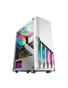 Mars Gaming MC-X2 Blanco Caja PC Gaming ATX Frontal Acero FRGB 2 Ventiladores 12cm FRGB Ventana Lateral Completa