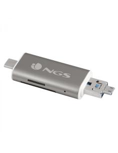 NGS ALLYREADER lector de tarjeta USB/Micro-USB Gris, Blanco