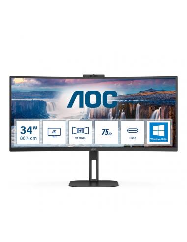 AOC V5 CU34V5CW 86,4 cm (34") 3440 x 1440 Pixeles Wide Quad HD LED Negro