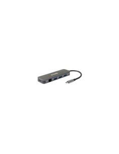 D-Link DUB-2334 base para portátil y replicador de puertos Alámbrico USB Tipo C Gris