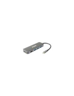 D-Link DUB-2333 base para portátil y replicador de puertos Alámbrico USB Tipo C Gris