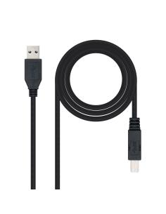 Nanocable 10.01.0802-BK cable USB 2 m USB 3.2 Gen 1 (3.1 Gen 1) USB A USB B Negro