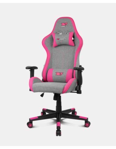 DRIFT DR90 PRO Silla para videojuegos de PC Asiento acolchado Gris, Rosa