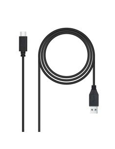 Nanocable Cable USB 3.1, Gen2 10 Gbps 3A, tipo USB-C/M-A/M, Negro, 2 m