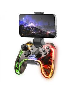 Mars Gaming MGP-BT Gamepad Bluetooth 5.0 RGB Neon Adaptador Smartphone Giroscopio y Vibración Háptica Joysticks Analógicos Mando